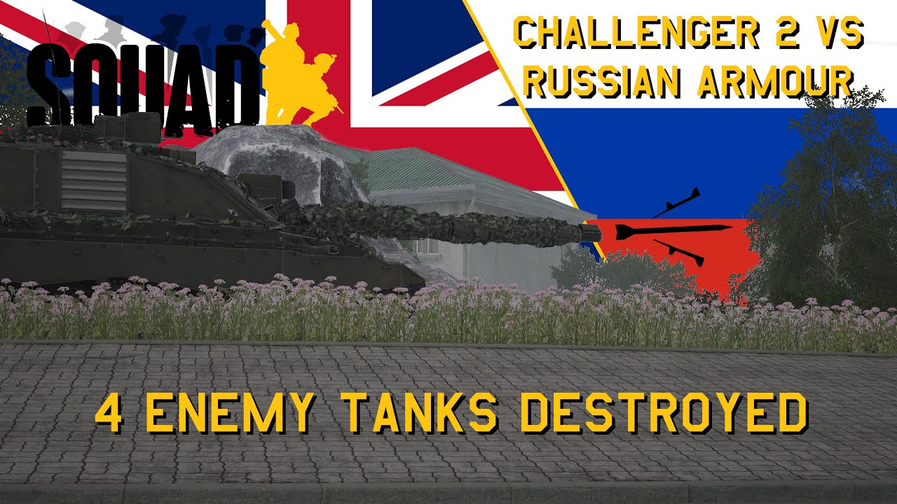 Challenger 2 clears RUSSIAN ARMOUR from NARVA | Squad Armour Gameplay
