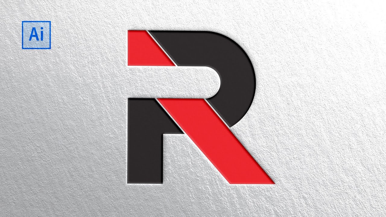 How to Make R Letter Logo Design in Illustrator CC Tutorial Bangla 2022