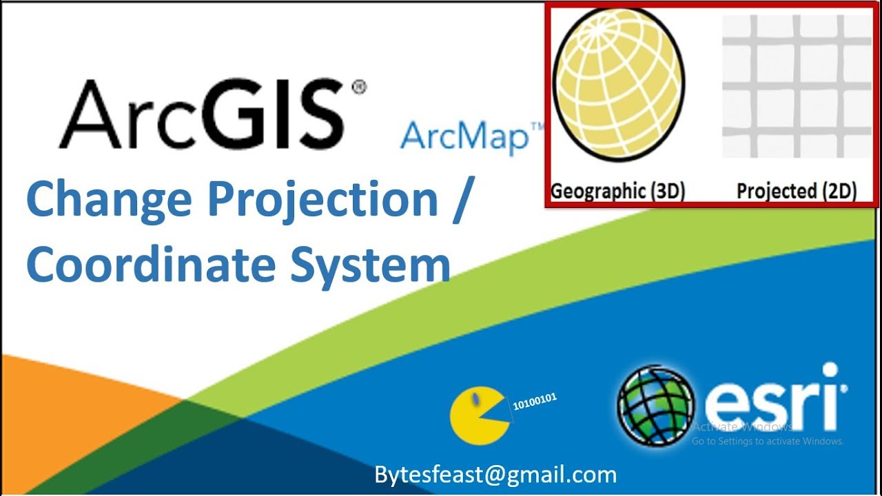 How To Change The Projection In ArcMap - Change The Coordinate System (Including Datum Or Spheroid)