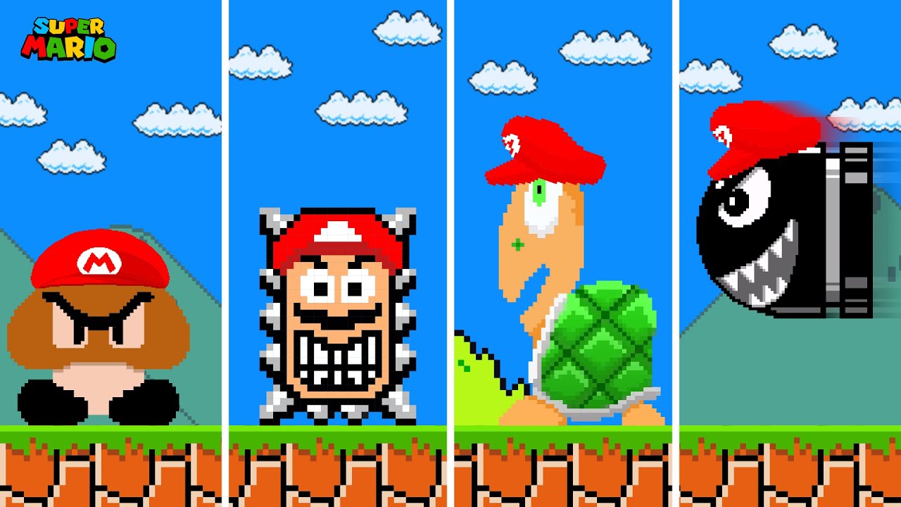 Super Mario Bros. but Mario can Become Enemies!