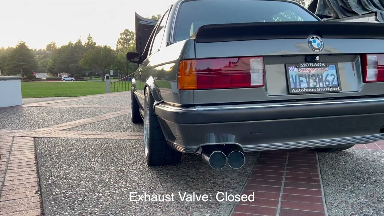 Supercharged V8 E30 Cold Start and Exhaust Open/Close Test