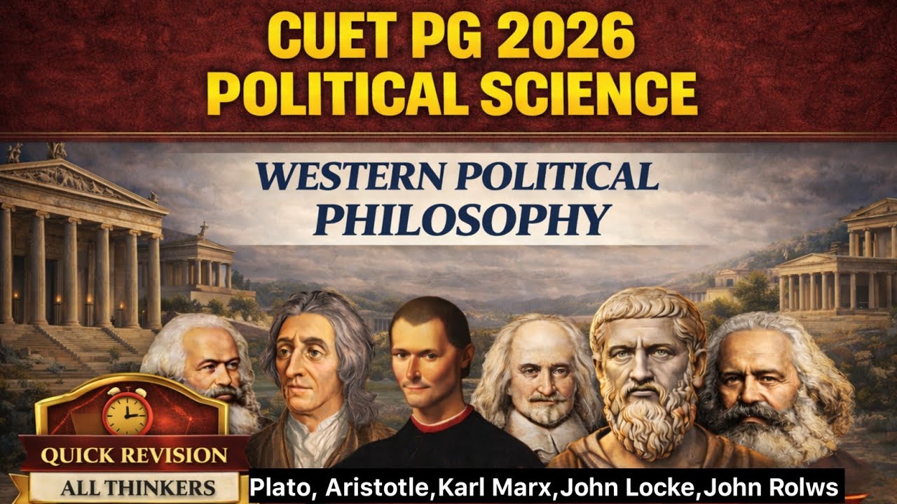 CUET PG Political Science 2026 | Complete Western Political Philosophy Class | Important Fact 