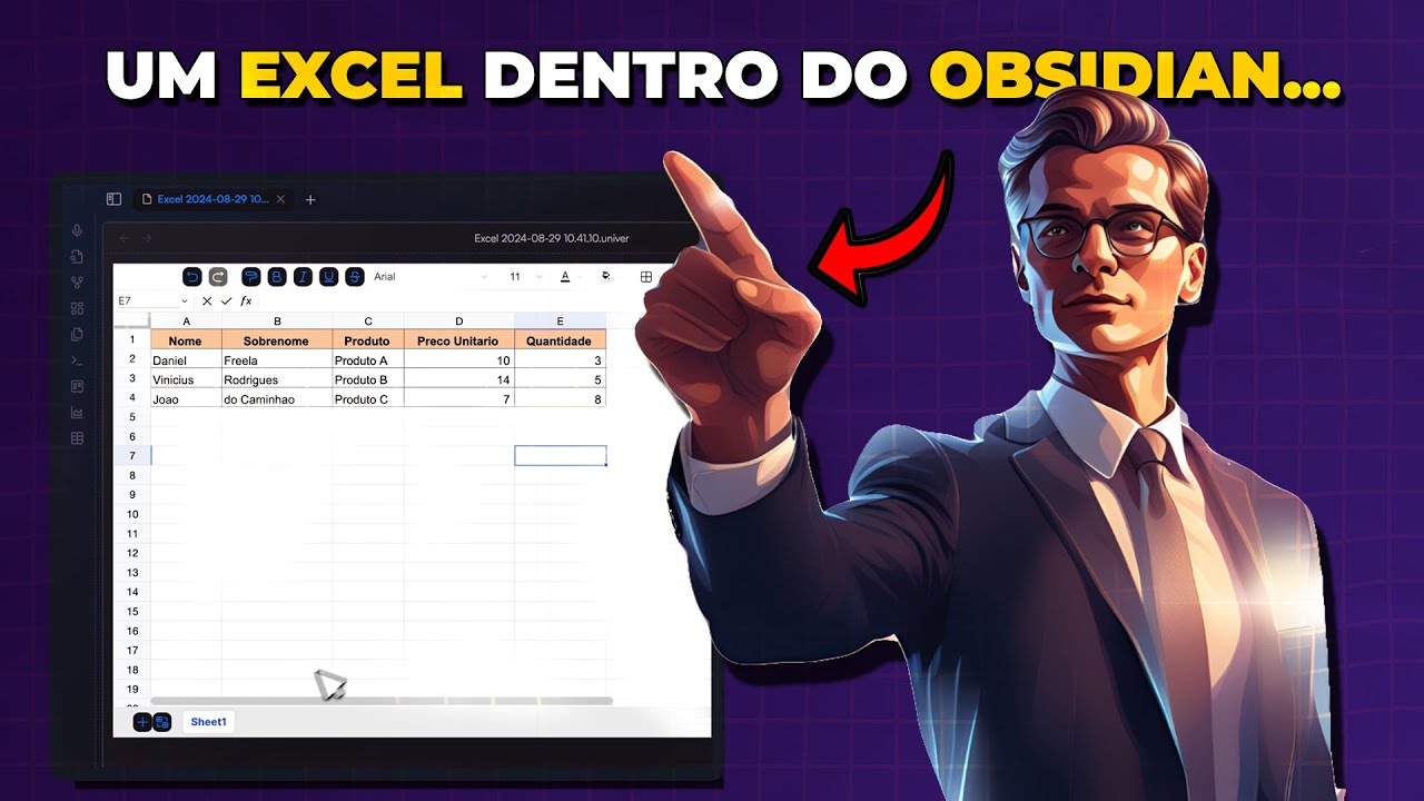 Um Excel dentro do Obsidian 😲🤯 - Obsidian
