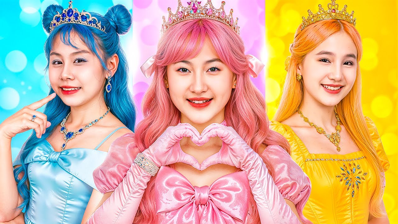 Розовая Vs Желтой Vs Синей Принцессы На Балу! Принц &mdash; Плохой Парень | Baby Doll Fran&ccedil;ais