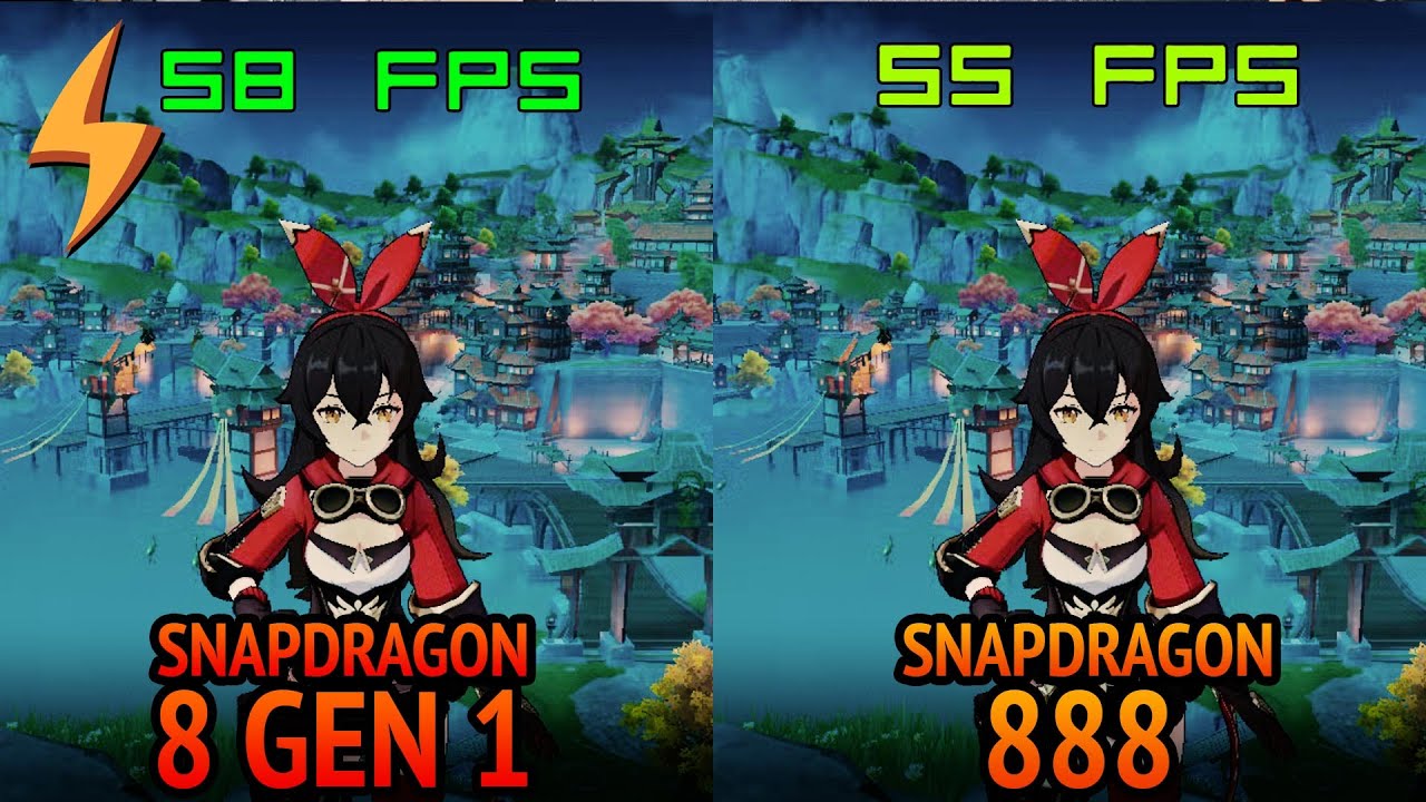 Snapdragon 8 Gen 1 vs Snapdragon 888 - Genshin Impact