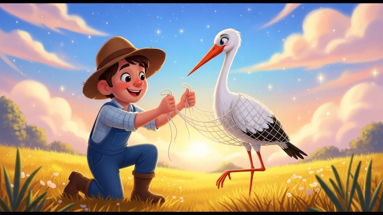 The Farmer and the Stork Story for Kids | Bedtime Moral Fairy Tale | Little Dream Stories