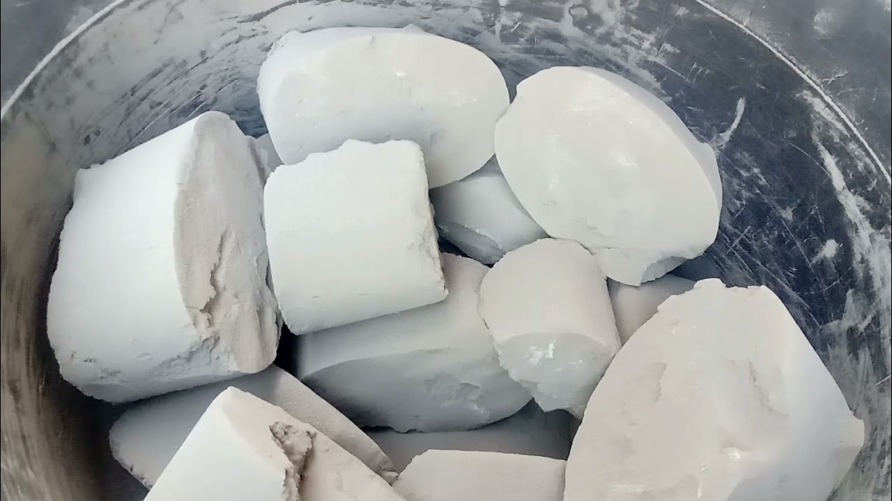 Pure cement ovals blocks crispy soft dusty crumbling 😍|satisfying video|Asmr puppys