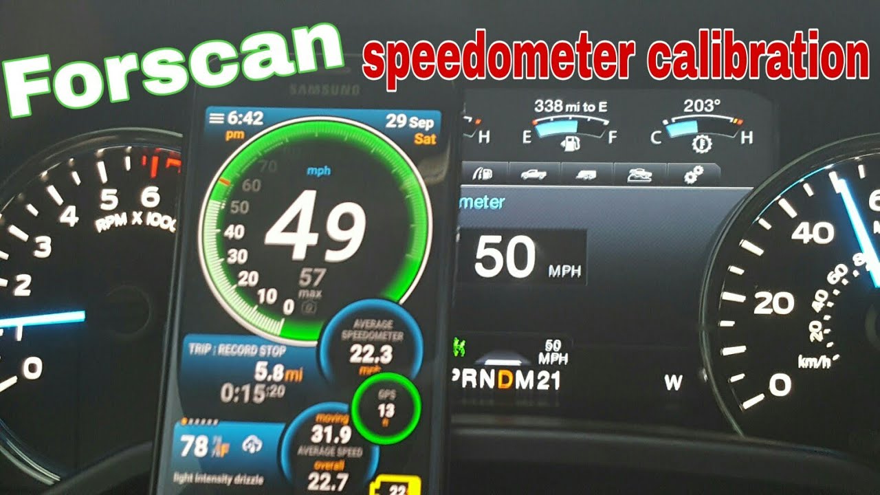 Forscan ford f150 speedometer calibration due to larger tires size