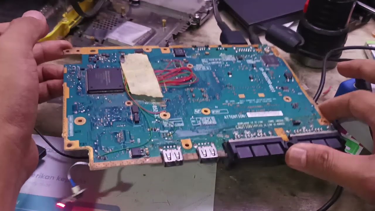 PS2 Slim scph77006 protek, lampu reset tidak bisa hijau, kembali ke merah
