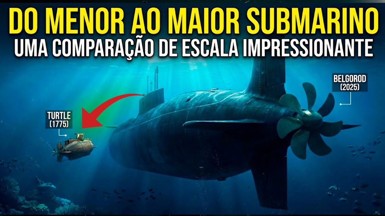 Submarinos do Menor ao Maior | Comparação de Tamanho, Escala e Curiosidades