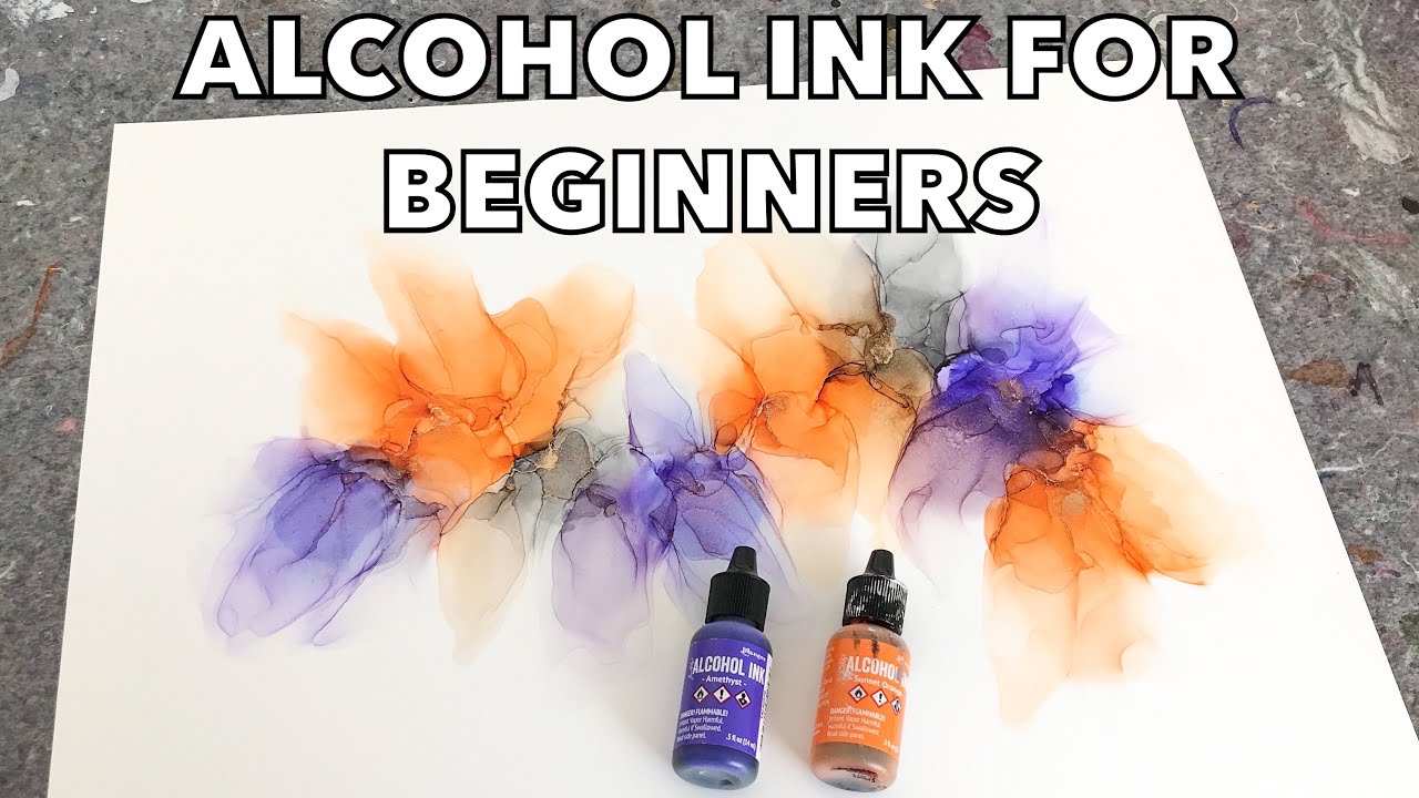 Alcohol ink fluid art - easy technique for beginners [28]
