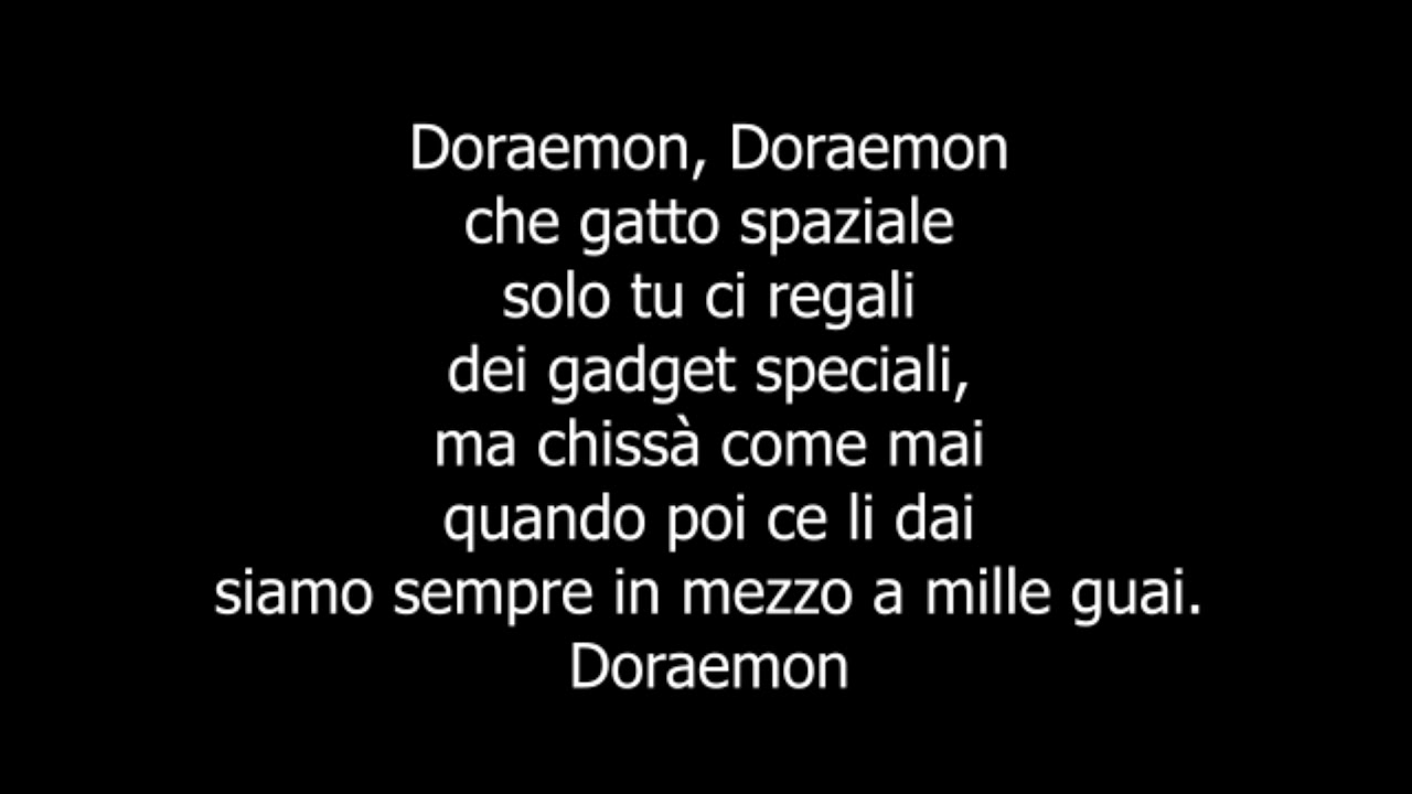 Doraemon Sigla - Cristina D'Avena TESTO