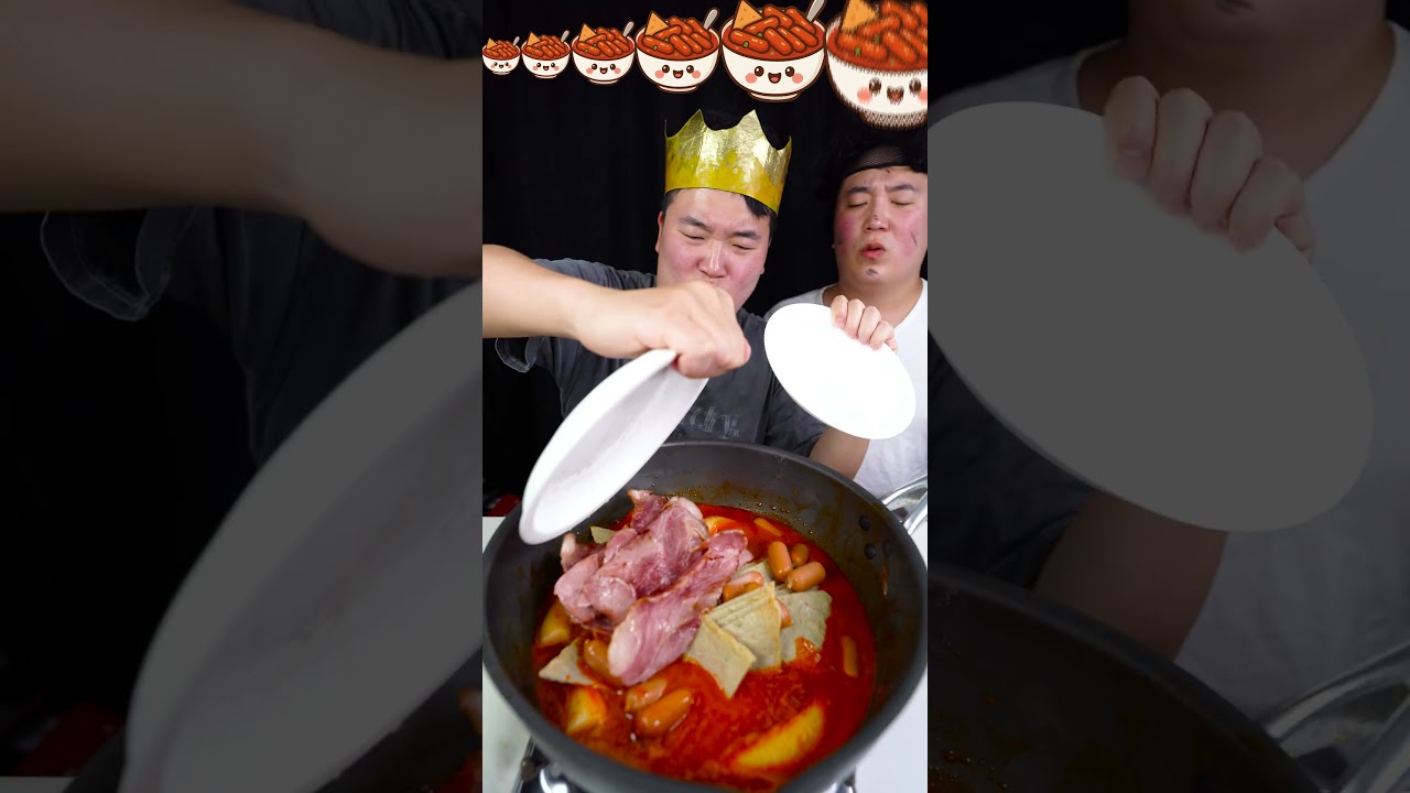 Spicy Tteokbokki 1&ndash;100% Challenge 🔥 King vs Beggar Level 100 🤯