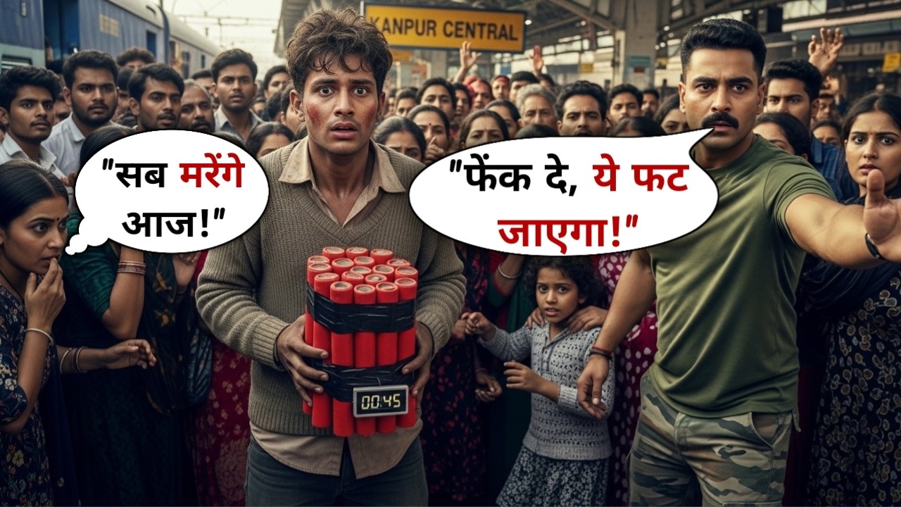 “कानपुर ट्रेन में बम! 13 साल के कचरे वाले ने बचाई अमीरों की जान 😭”