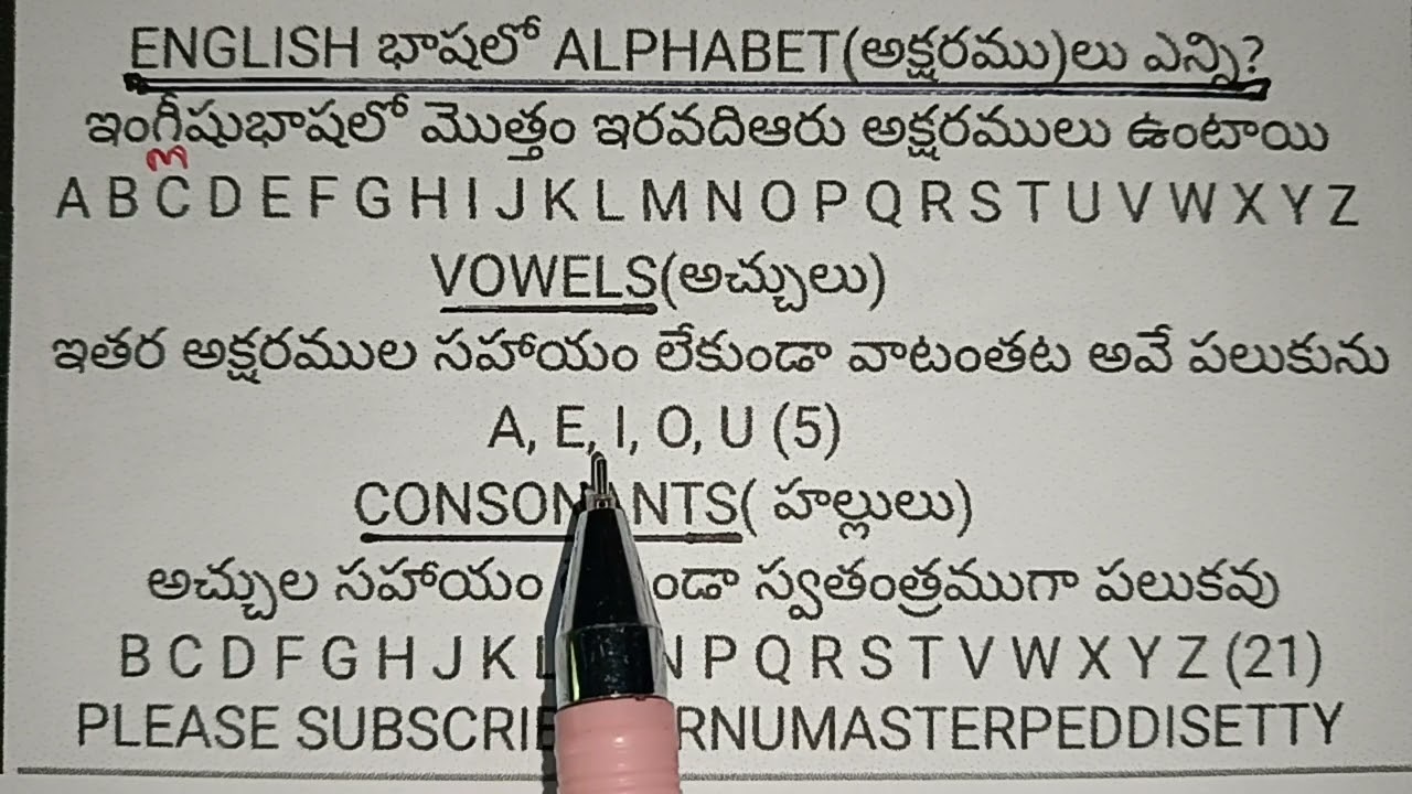 ENGLISH భాషలోALPHABET(అక్షరములు)లు ఎన్ని? SRINUMASTER PEDDISETTY@SPOKEN ENGLISH #ENGLISH SPEAKING