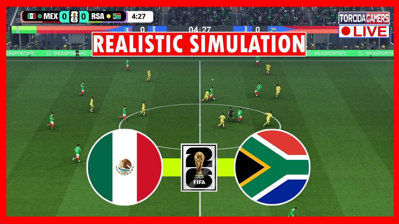 Mexico vs South Africa LIVE | FIFA World Cup 2026 | Match Today Simulation
