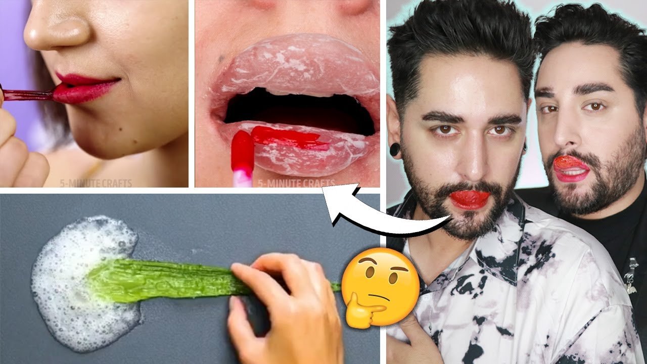 Debunking TERRIBLE 5 Minute Crafts Makeup + Skincare Hacks  💜🖤  The Welsh Twins