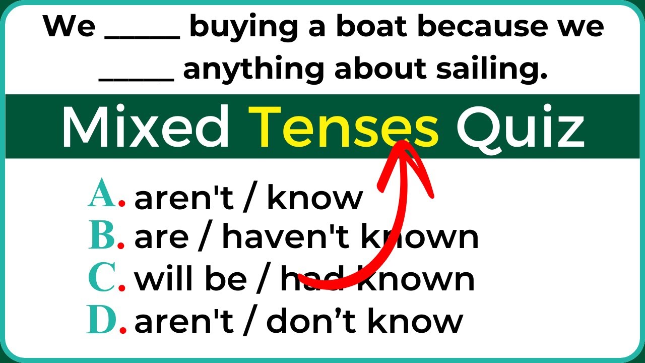 Mixed Tenses Multiple Choice MCQ's Quiz: Can You PASS THIS TEST? #challenges 5