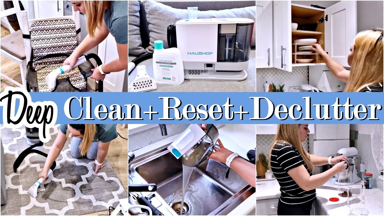 DEEP CLEAN WITH ME | Before & After Upholstery Cleaning Motivation | HAUSHOF Carpet Cleaner