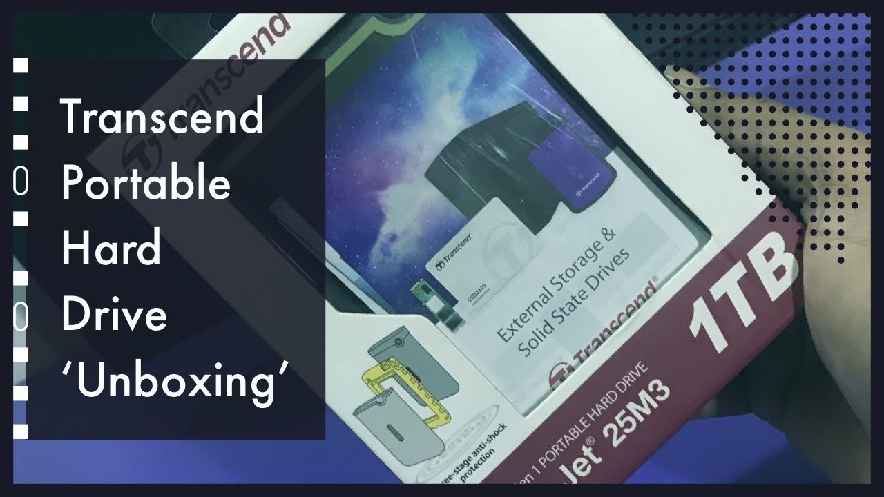 Portable Hard Drive 1TB Unboxing | Transcend Portable Hard Drive Review & Unboxing | Anti Shocked