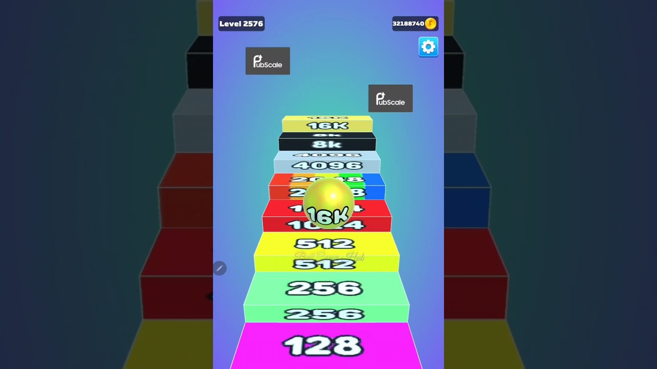 16K Golden Ball ✨🔥 | Ultra Satisfying Merge in Ball Merge 3D Number Master! #shorts
