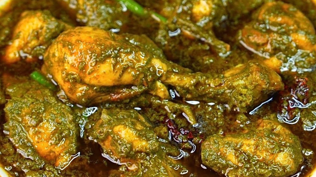 Dhaba Style Saag Wala Chicken | Palak Chicken Gravy | ढाबा जैसा पालक चिकन | Chandni with food 