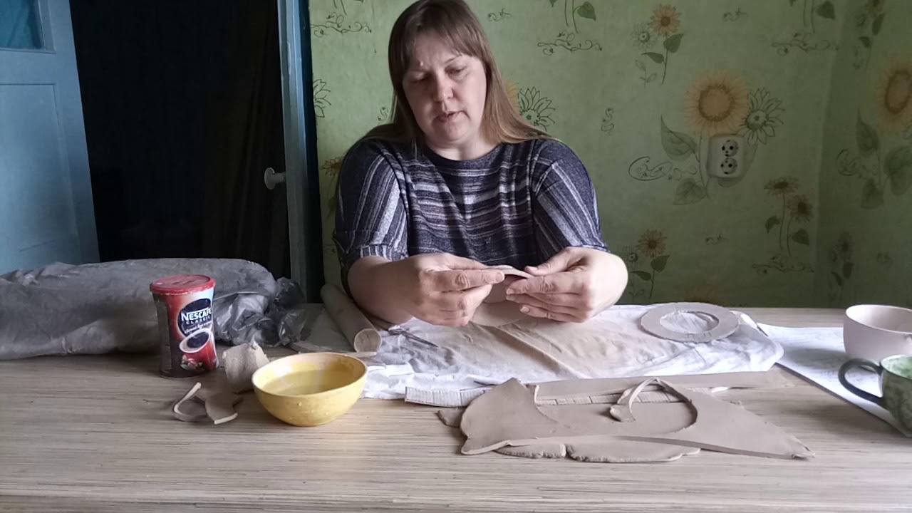 лепка кружки вручную без гончарного круга