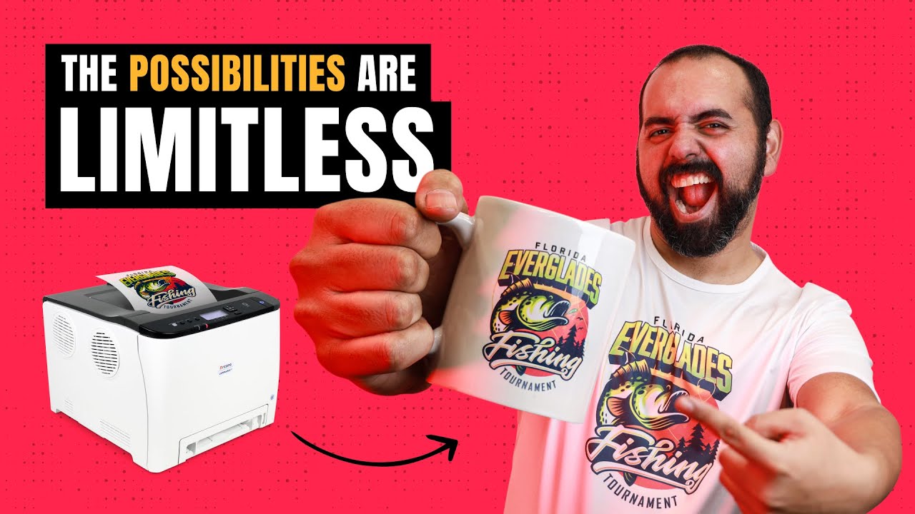 Printing a Sublimation Design with a WHITE TONER TRANSFER PRINTER?!