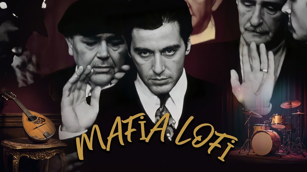 Italian Mafia Lofi Rain 🌧️ | 1940s Vintage Mandolin & Jazz Noir (Relax, Study, Sleep)
