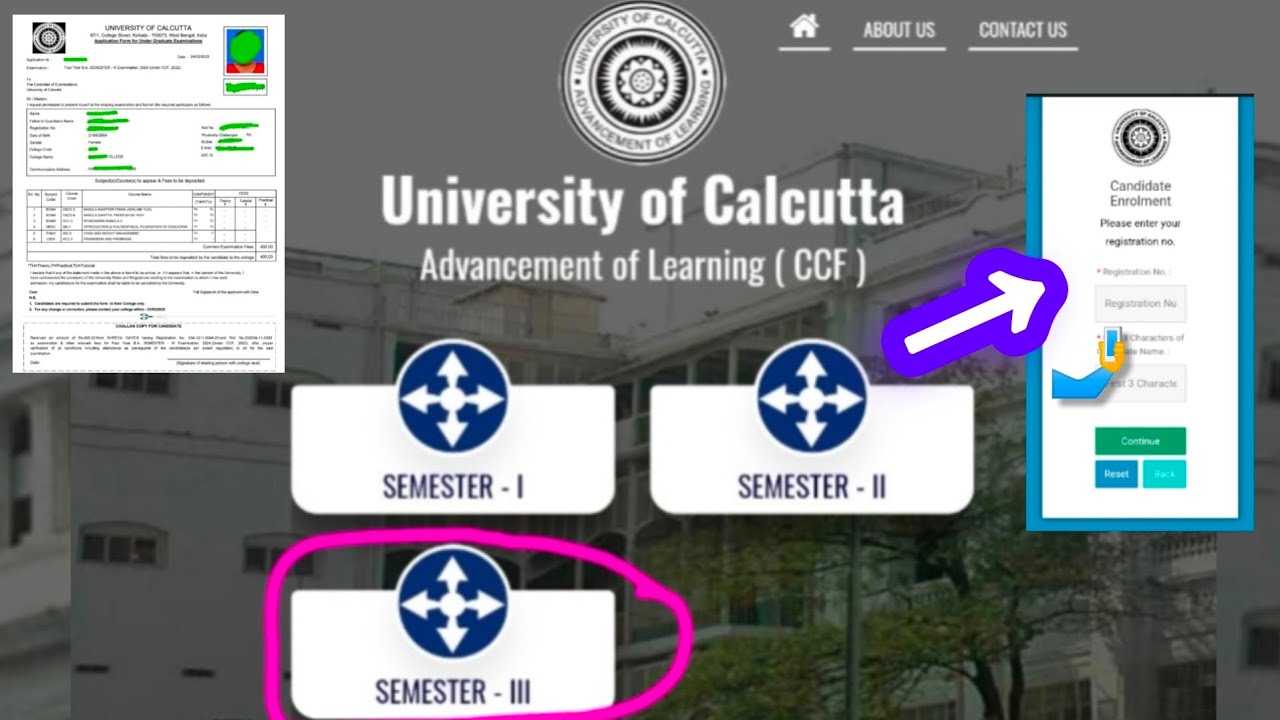 3RD SEMESTER EXAMINATION FORM FILL UP PROCESS || CALCUTTA UNIVERSITY || HOW TO FILL CU EXAM FORM#CCF