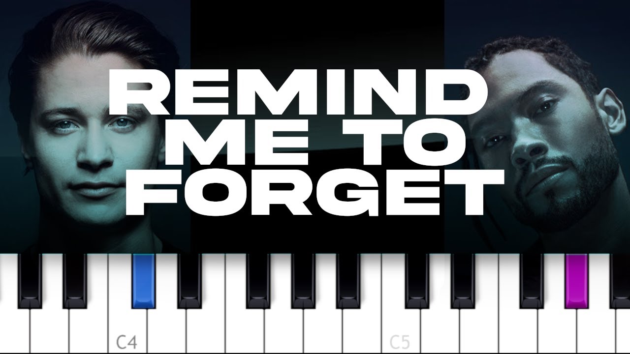 Kygo, Miguel - Remind Me to Forget  (piano tutorial)