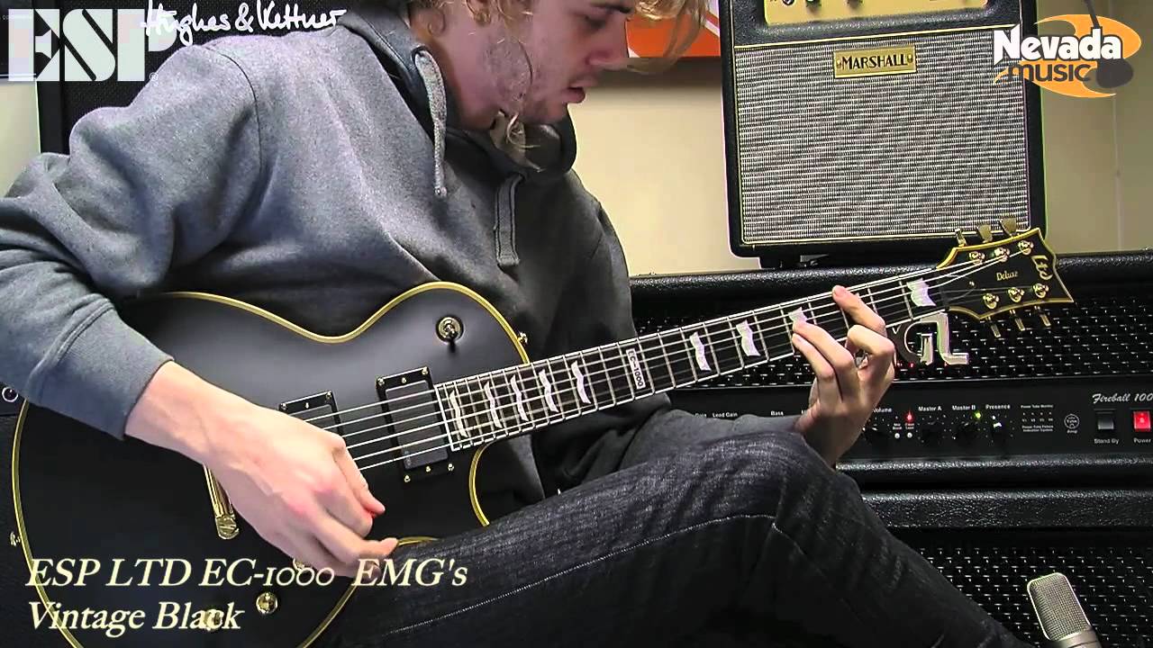 ESP LTD EC 1000 Vintage Black with EMG's - Sam Bell @ PMT