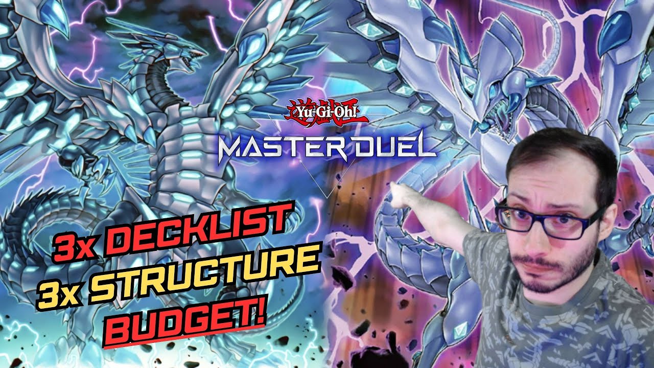 3x DECKLIST 3x STRUCTURE DECK! BLUE EYES WHITE DRAGON! YU-GI-OH! MASTER DUEL!