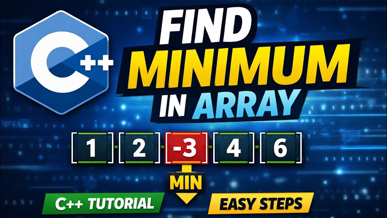 Find Minimum Element in Array using C++ | Easy Explanation | #7