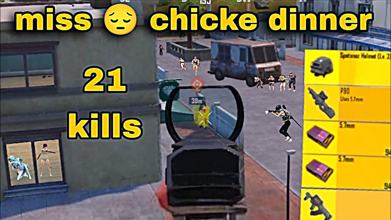 Pro player 21 kills 😱 miss chicken dinner 