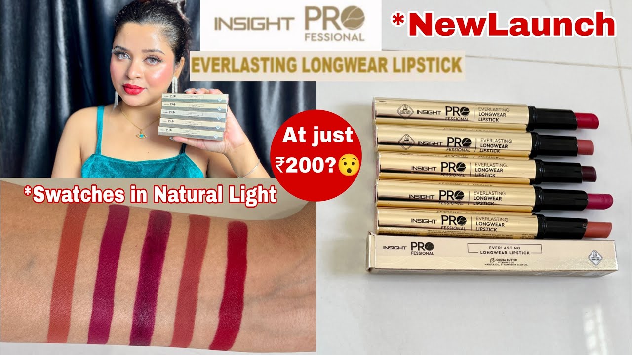 *NEW Insight Pro Everlasting Longwear Lipstick Swatches & Honest Review||Wear Test||Watch before buy