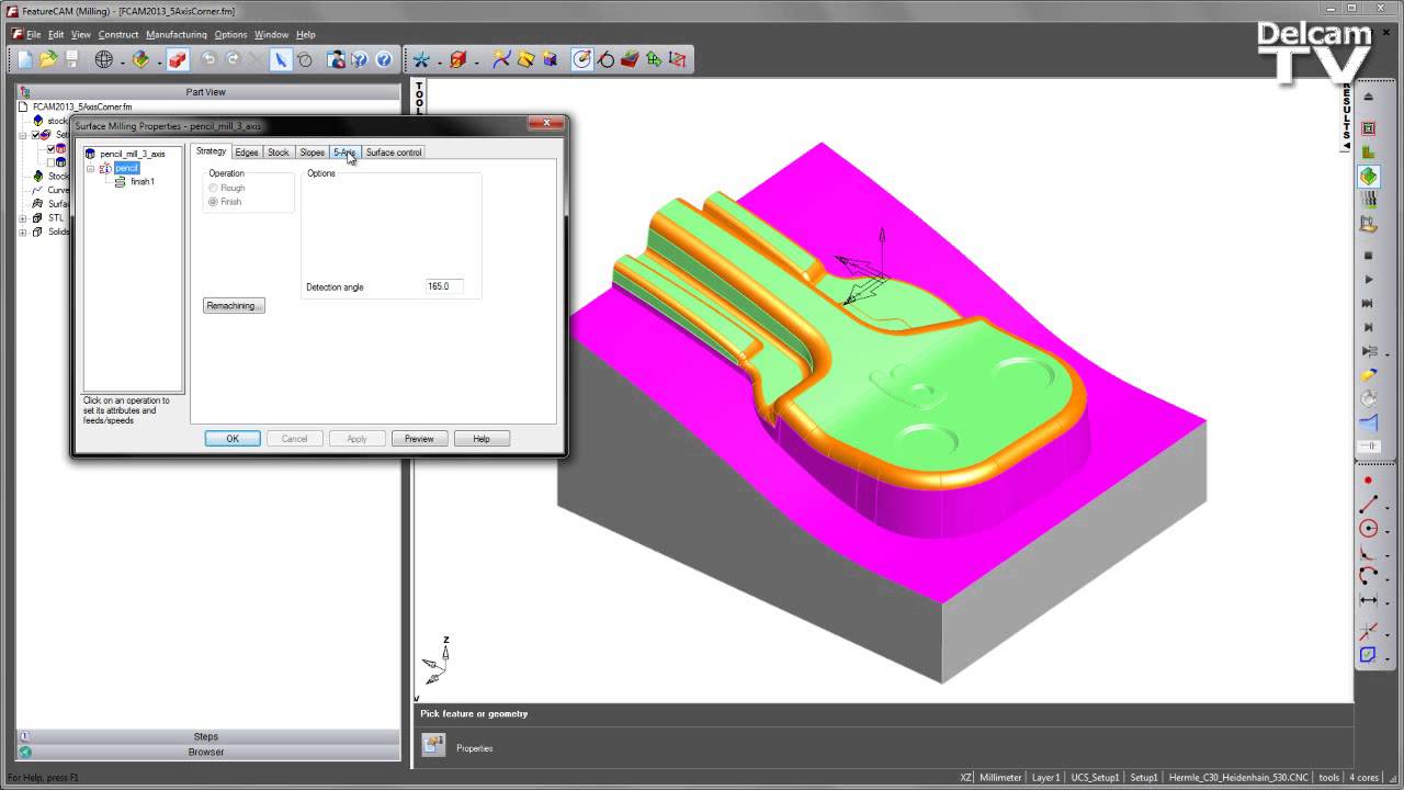 5-Axis Corner Machining - FeatureCAM 2013