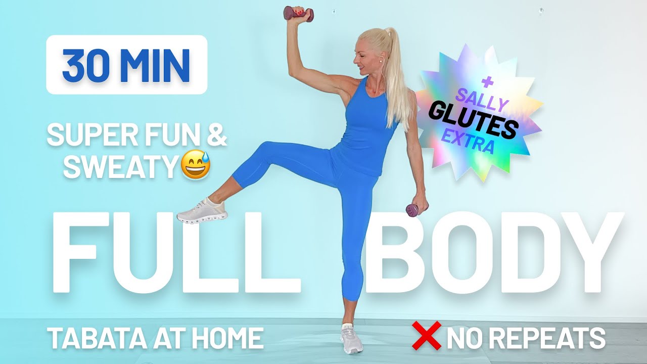 30 Min Tabata Full Body Super Sweaty 💦 Workout + Extra BRING SALLY UP - HIIT, Home workout