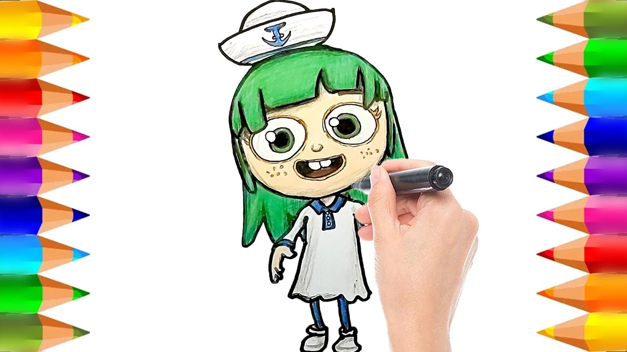 Dibuja y Colorea a Luli, la amiga de Paco el Marinero | Dibujos para niños