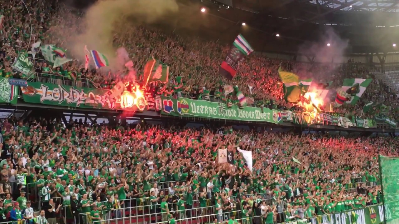 Ultras Rapid Wien Cup Finale 01.06.2017 Pyro & Stimmung