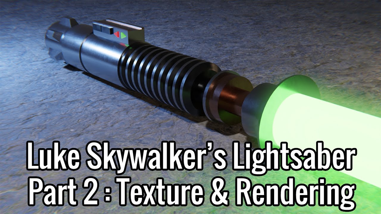 Luke Skywalker's Lightsaber - Blender Beginner Tutorial (Part 2: Texture & Rendering)