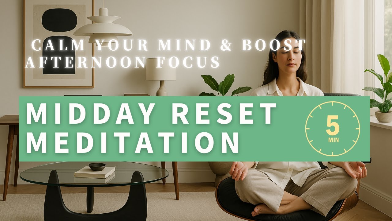 5 Minute Midday Reset Meditation | Calm Your Mind & Boost Afternoon Focus