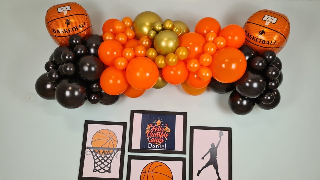Decoración Con Globos De Basket🏀/decorations balloons basket