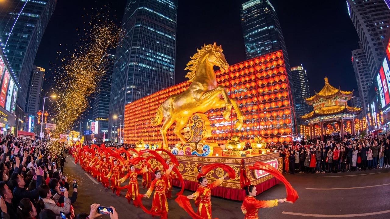 China New Year Parade 2026 🇨🇳  A Spectacular Festival of Lights, Dragons and Celebration
