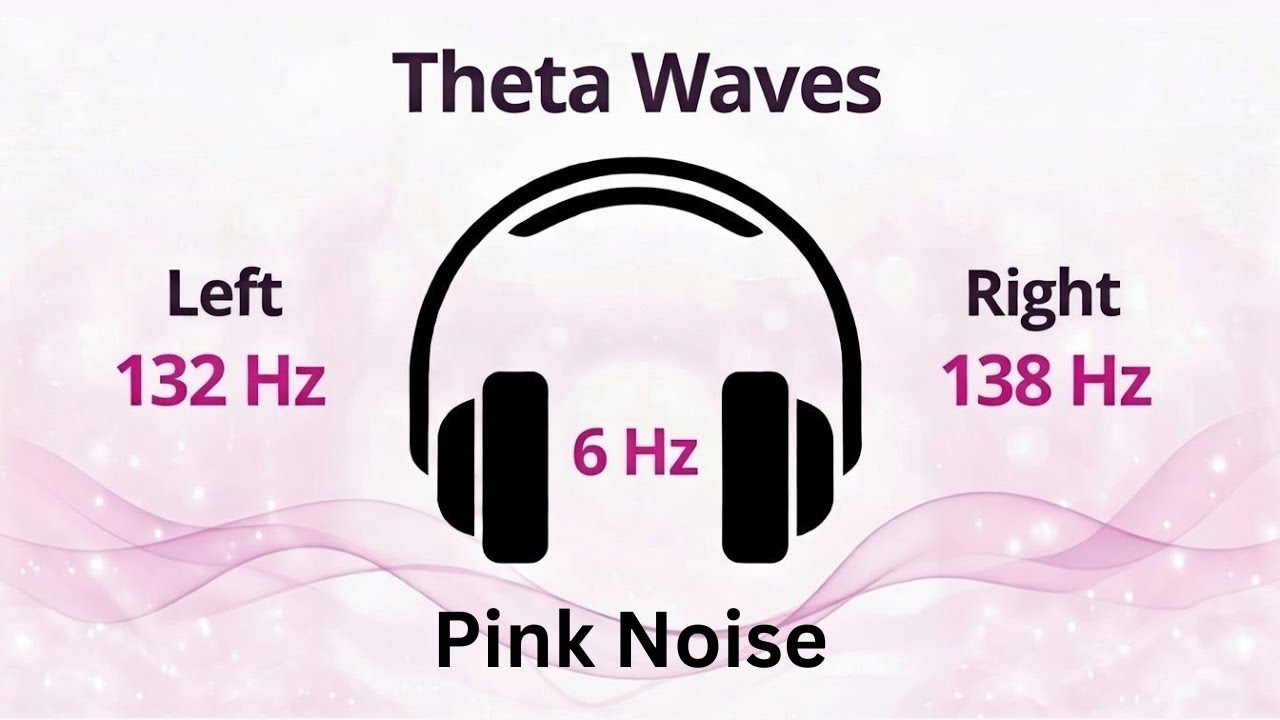 Clear Subconscious Negativity - Theta Binaural Beats (6 Hz) + Pink Noise + Subliminal Affirmations