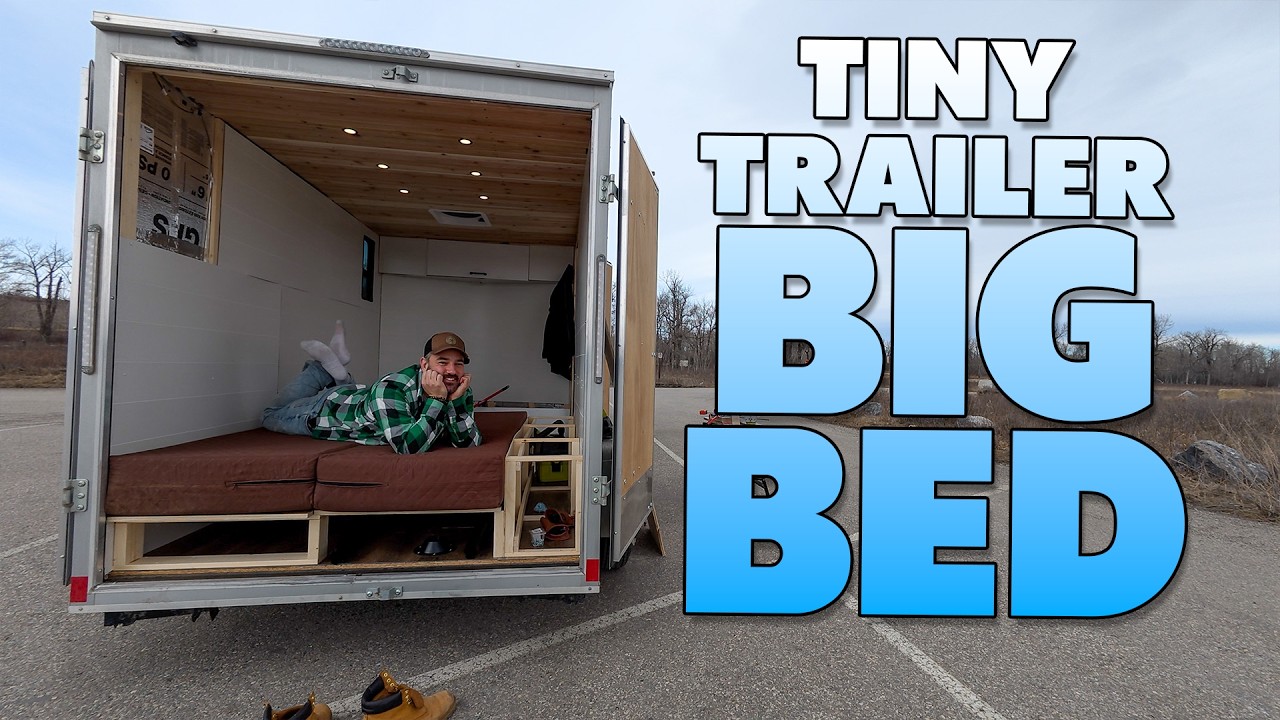 Tiny Trailer Build with BIG BED - Plus this is WAY Better than Paint
