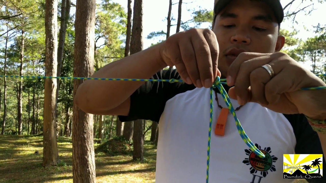 Hammock ng bundok-quero  Tarp set up