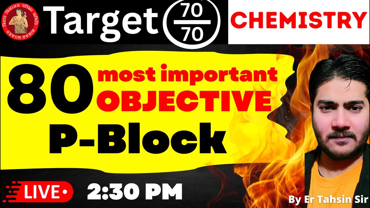 80 most important objective of P-Block||12th chemistry||Inorganic chemistry #biharboard #tahsin_sir