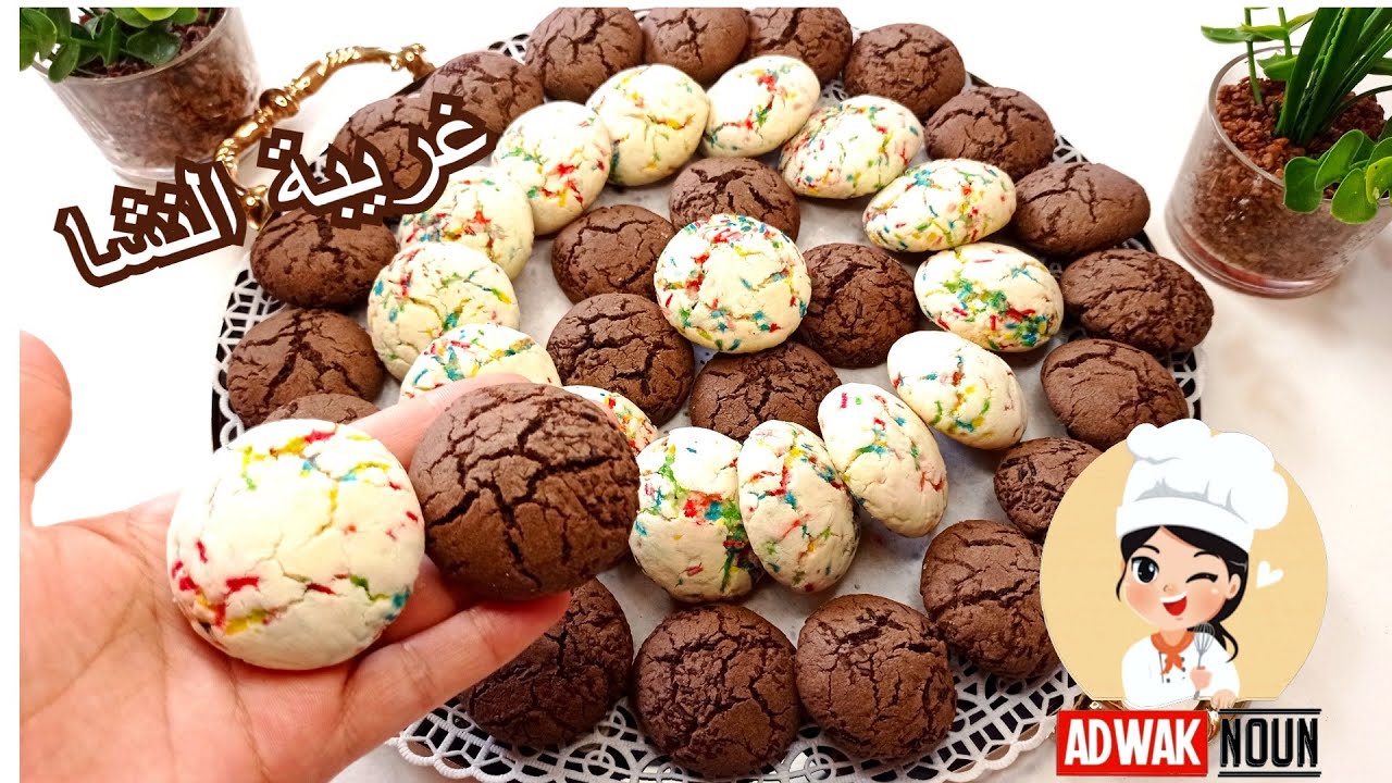 حلوة او غريبة النشا 🍪الهشة بجوج نكهات كذوب فالفم 😋صالحة لضيوف الغفلة وجديها فاخر لحظة بكل سهولة 👌