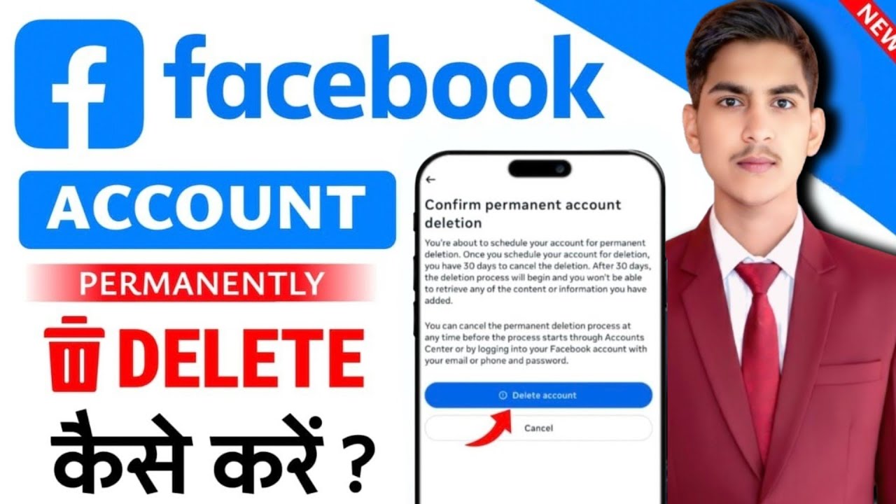 Facebook Account Delete Kaise Kare | How To Delete Facebook Account Permanently | facebook id delete